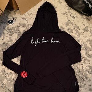 Pure Barre Black Long Sleeve Hoodie